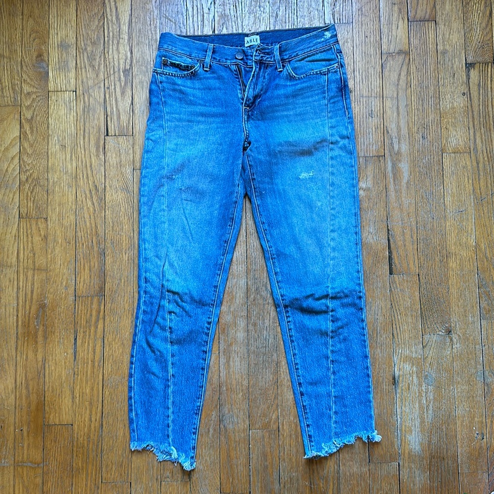 Able Jeans: Distressed raw hem